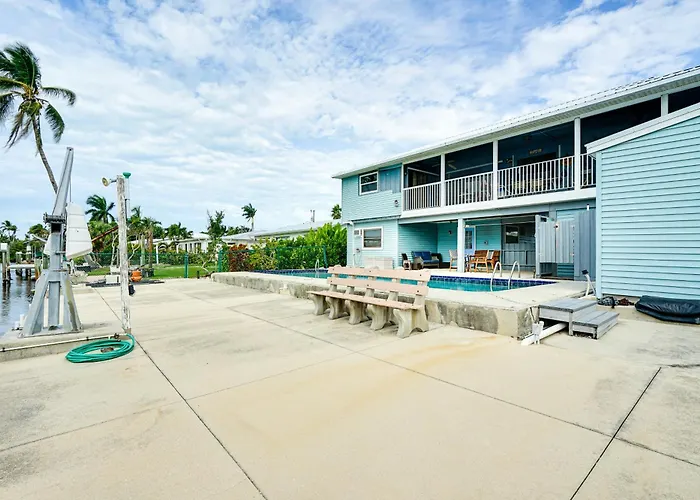 Private Pool & Deck: Canalfront St James City Home