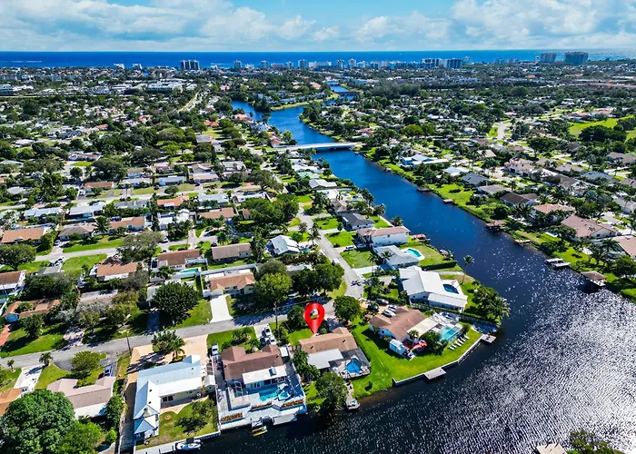 Vacationsunwind Delray Home! Water Front Pool Dock Near Beach