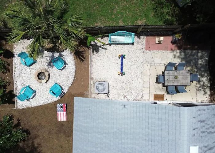 Beach Retreat With Backyard Flair And Yard Games