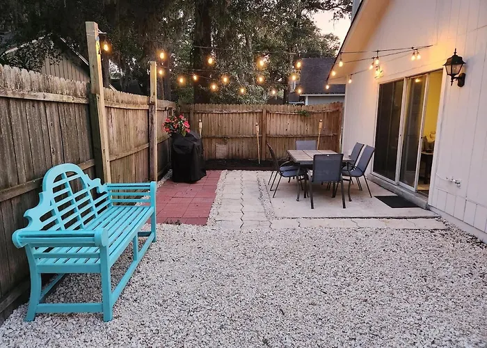 Beach Retreat With Backyard Flair And Yard Games