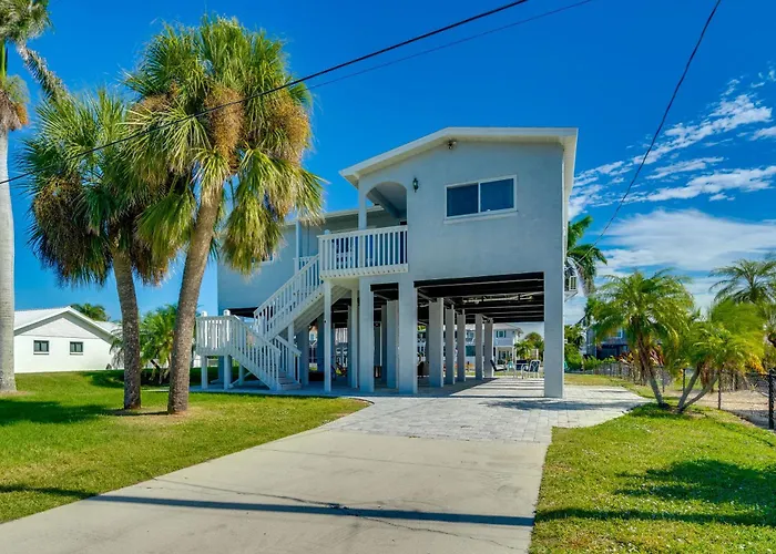 Boat Dock & Patio: Canal-Front St James City Home!