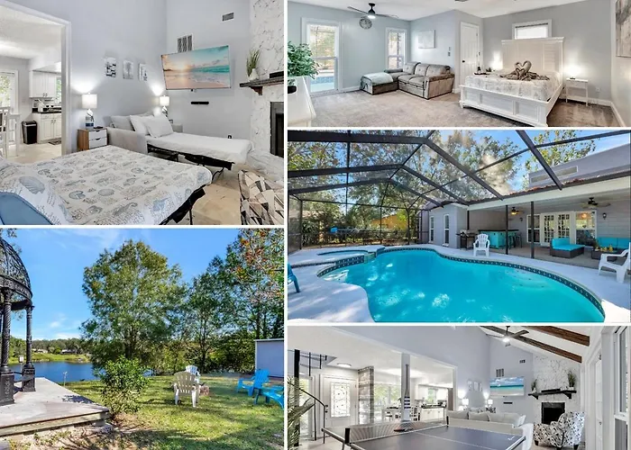 Stunning Lake House W Heated Pool Ping Pong!