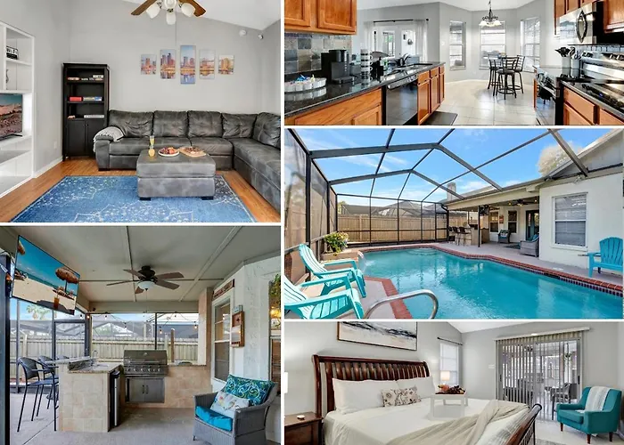 Stunning Heated Pool House For 10 In Brandon, Fl