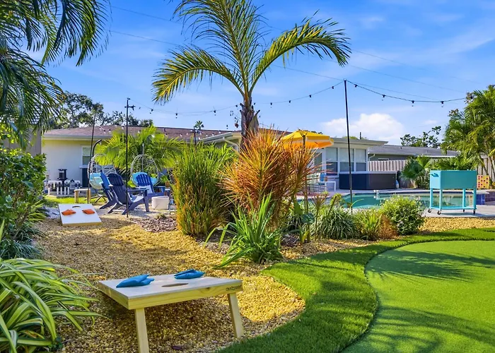 Resort Style Backyard Pool Hot Tub Games