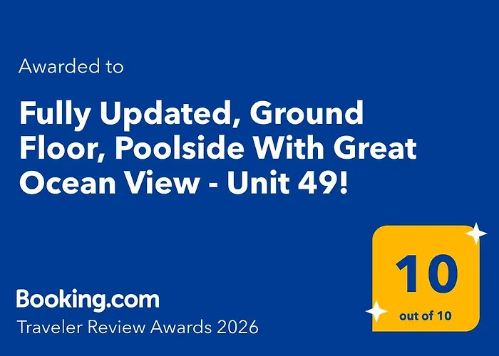 Fully Updated, Ground Floor, Poolside With Great Ocean View - Unit 49!