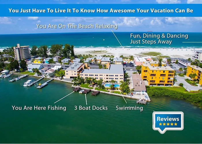 Treasure Island Beach, Fl Waterfront Condo Located Steps Away From The Intracoastal Waterway
